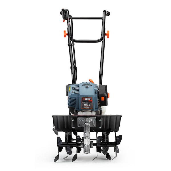 Senix 46 cc 4-Cycle Gas Powered Tiller Cultivator, 15-Inch Tilling Width, 8-Inch Tilling Depth - TL4QL-L1