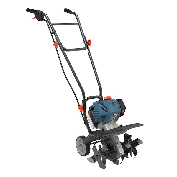 Senix 46 cc 4-Cycle Gas Powered Tiller Cultivator, 15-Inch Tilling Width, 8-Inch Tilling Depth - TL4QL-L1