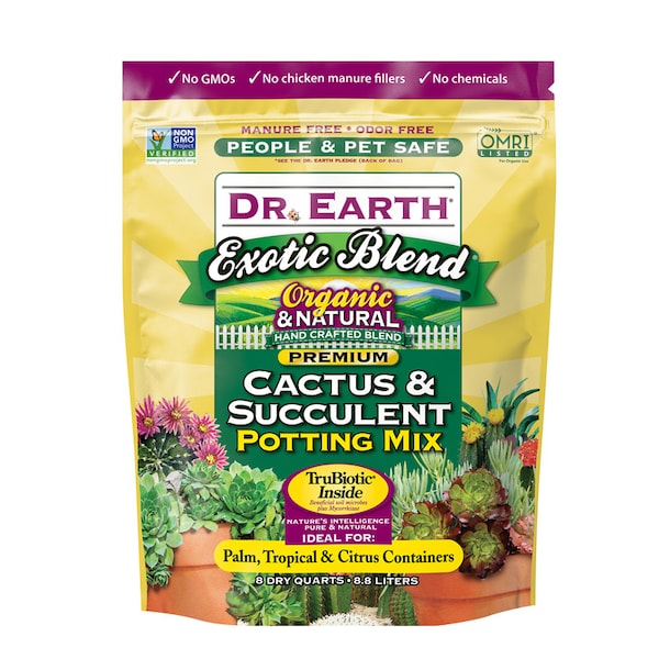 Dr. Earth Dr. Earth Exotic Blend Organic Cacti and Succulent Potting Mix 8 qt - 810