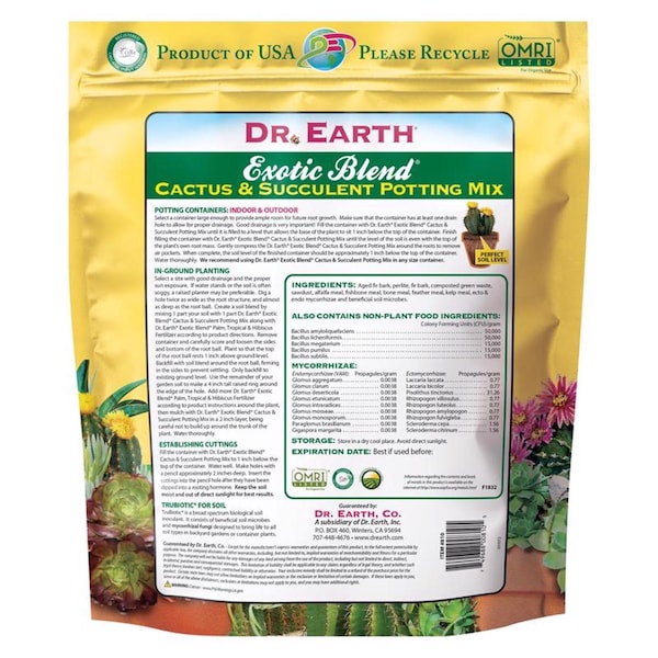 Dr. Earth Dr. Earth Exotic Blend Organic Cacti and Succulent Potting Mix 8 qt - 810