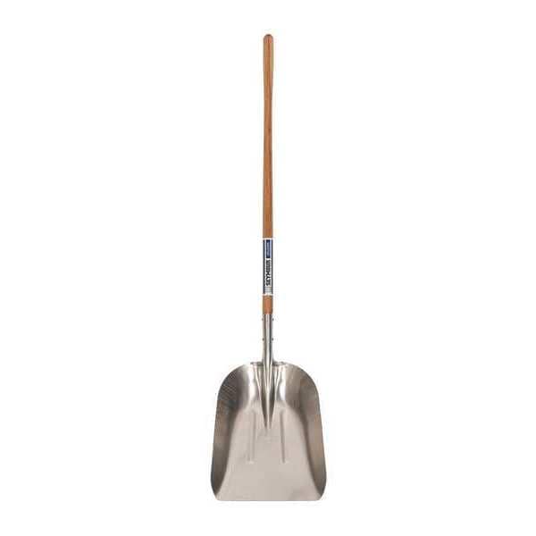 Seymour Midwest Scoop Shovel, #14 Blade, Aluminum Blade, 48 in L Natural Hardwood Handle - 49066