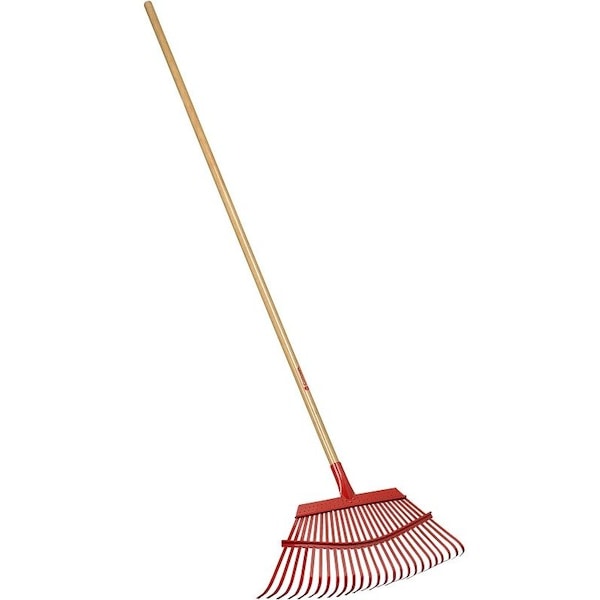 Corona Tools CORONA Leaf Rake, Steel Tine, 25Tine, Wood Handle, 54 in L Handle - RK 62001