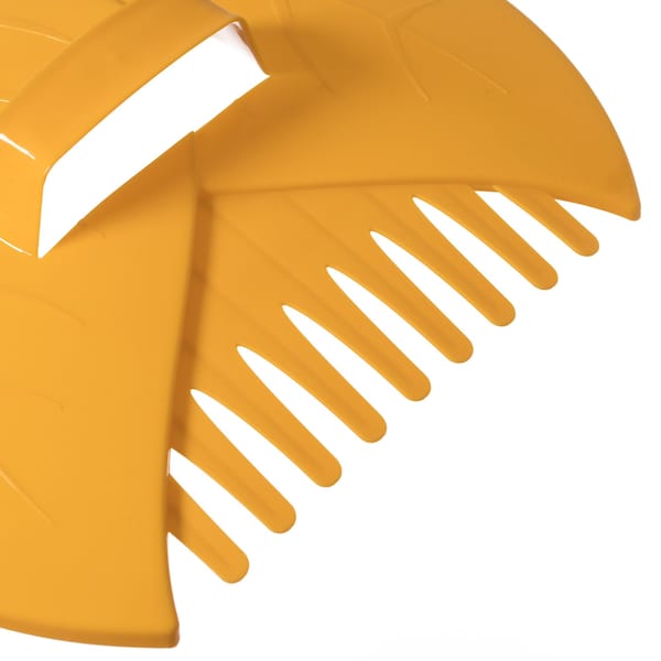 Gardenised Decorative Pair of Leaf Scoops, Hand Rakes for Lawn and Garden Cleanup, Yellow - QI003286.YL