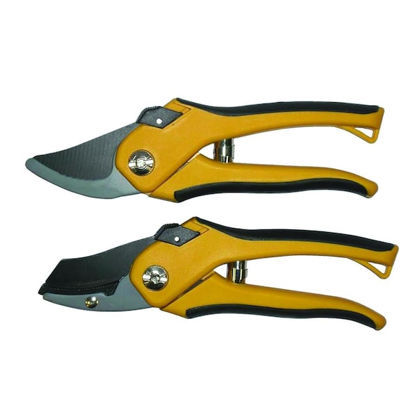 Centurion Medical Products Centurion 8 in. Anvil & Bypass Pruners, Yellow & Black - 2 Piece - 5040173