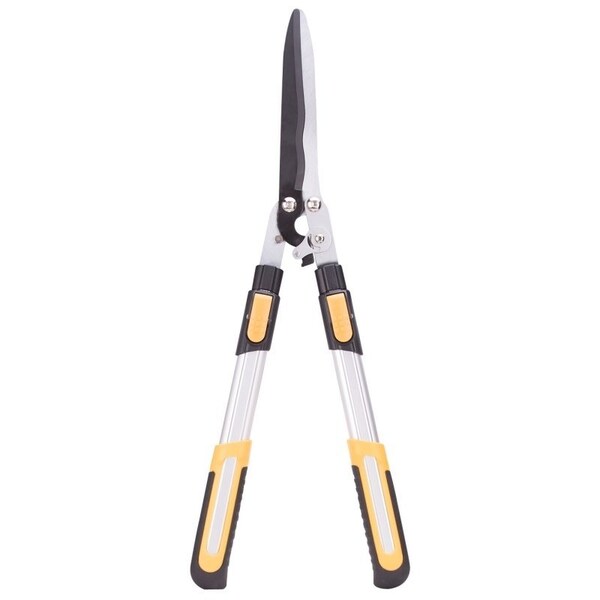 Landscapers Select Telescopic Hedge Shear, Straight with Wave Curve Blade, 8-1/4 in L Blade, Steel Blade - GH48126
