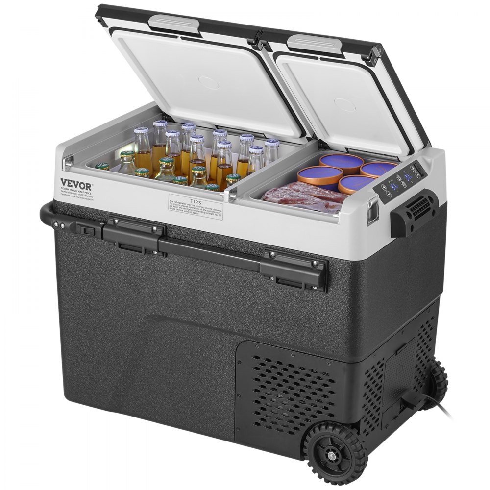 VEVOR Portable Car Refrigerator Freezer Compressor 58 L Dual Zone for Home Car - GLCZBXX58LSMGKUC4V1