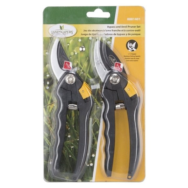 Landscapers Select Pruning Shear Set, 1/2 in Cutting Capacity, Steel Blade, Plastic Handle - GP1120