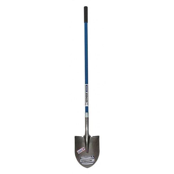 Seymour Midwest Round Point Shovel, 16 ga #2 Blade, Forward Turn Step, 46 in L Blue - 49450