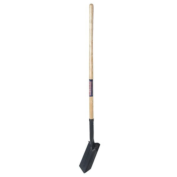 Westward Trenching Shovel, 14 ga Not Applicable Blade, Steel Blade, Standard Step, 48 in L Natural - 12U497