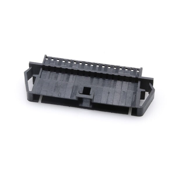 Conector de placa Molex, 17 contactos, 1 fila, macho, paso de 0.1 pulgadas, terminal de grapado, aislante negro - 701070051