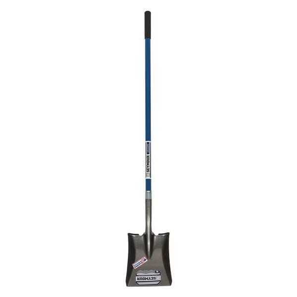 Seymour Midwest Square Point Shovel, 46 in L Blue Professional Grade Fiberglass Handle - 49452