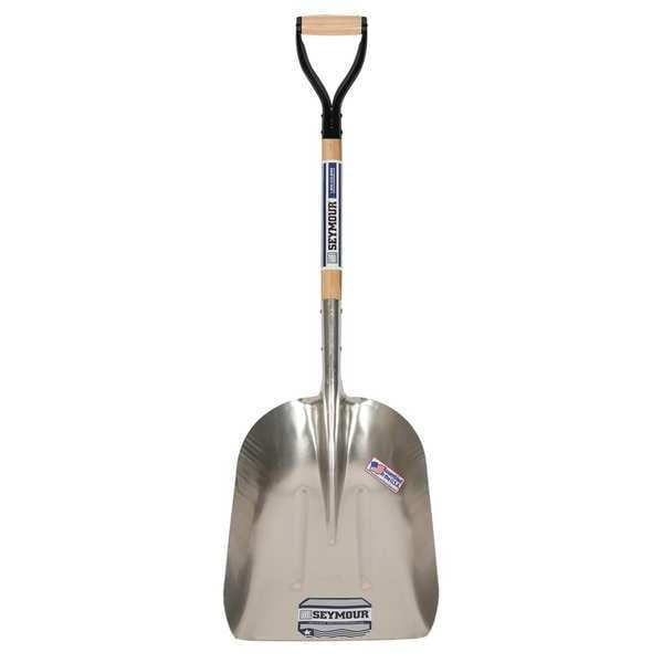 Seymour Midwest Grain Scoop, #12 Blade, Aluminum Blade, 29 in L Natural Hardwood Handle - 49265