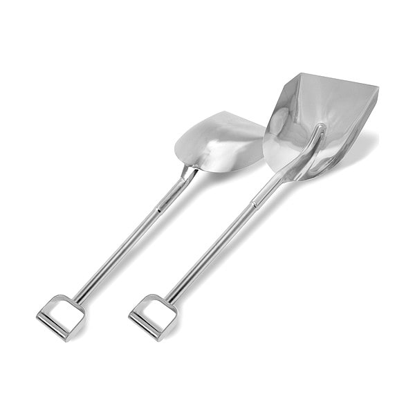 Sani-Lav Scoop Shovel, 304 Stainless Steel Blade, 24-1/2 in L Silver 304 Stainless Steel Handle - 227