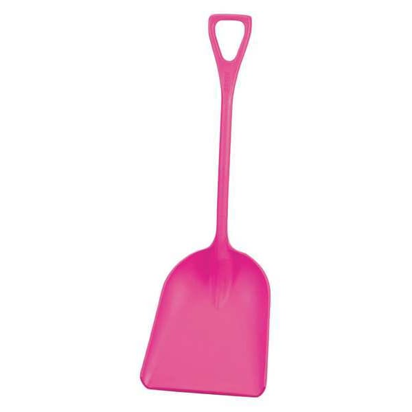 Remco Hygienic Square Point Shovel, Polypropylene Blade, 28 in L, Pink Polypropylene Handle - 69821