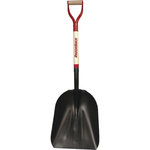 Union Tools Scoop Shovel, 14-1/4 in W x 19 in L Blade, Steel Blade, Hardwood Handle W/ D-Grip - 53121