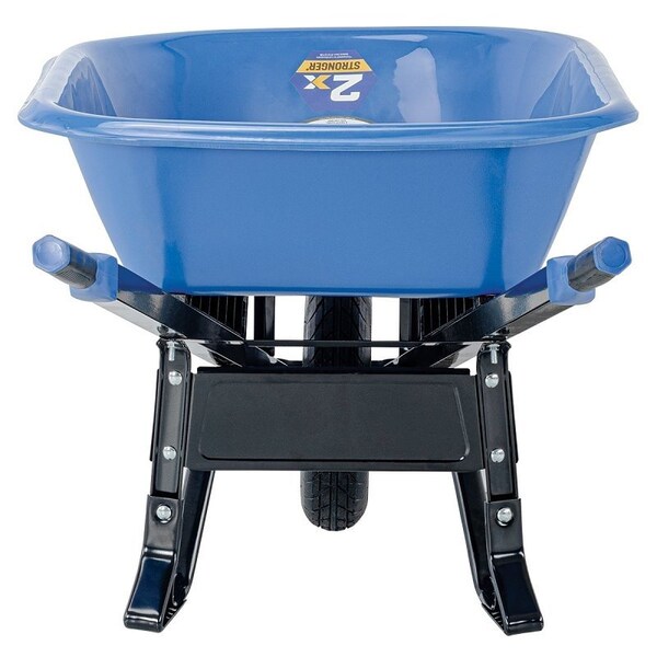 Vulcan Wheelbarrow, 6 cu-ft Volume, HDPE, 1-Wheel, Pneumatic Wheel, 16 in Wheel - PH6-S-OR