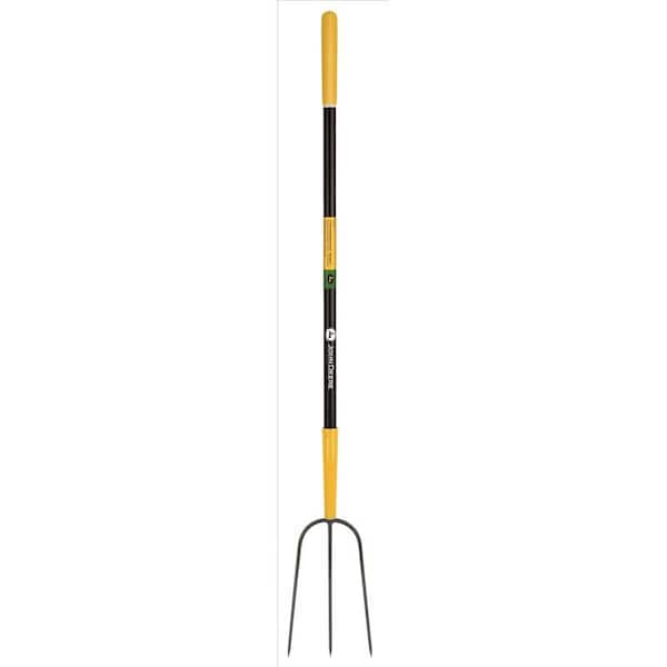 John Deere 3 Tine Steel Manure Fork 48 in. Fiberglass Handle - BPJ-3F-JD