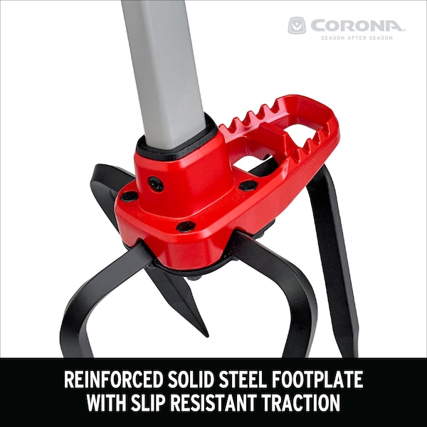 Corona Tools Corona ComfortGEL 4 Tine Steel Hand Tiller 6 in. Aluminum Handle - LG 3624