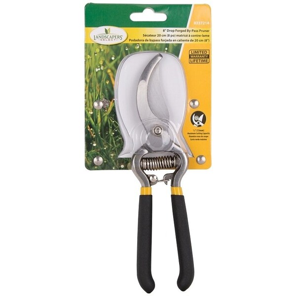 Landscapers Select Pruning Shear, 1/2 in Cutting Capacity, Steel Blade, Steel Handle, Cushion-Grip Handle - SE3218