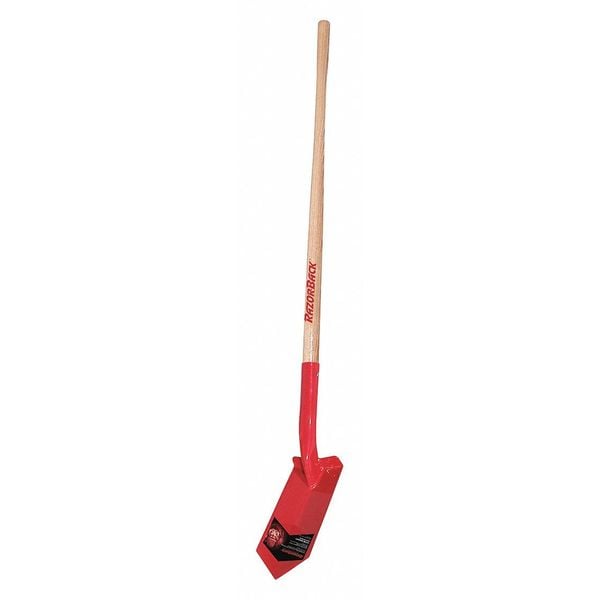 Razor-Back Trenching Shovel, Steel Blade, 48 in L Hard Wood Handle - 47025