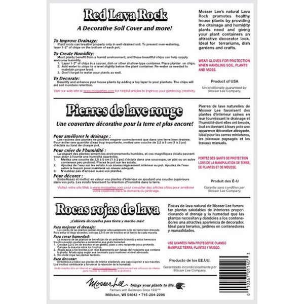 Mosser Lee Mosser Lee Red Lava Rock Soil Cover 2 lb - ML11408