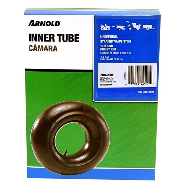 Arnold Wheelbarrow Inner Tube, For 8 in Rim, 16 x 612 in Tire - 490-328-0007