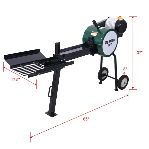 Edendirect 12 Ton Electric Log Splitter - Portable Horizontal 2HP Firewood Splitter - ED-W465119828