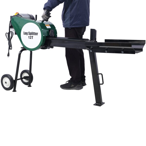 Edendirect 12 Ton Electric Log Splitter - Portable Horizontal 2HP Firewood Splitter - ED-W465119828