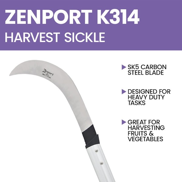 Zenport Left-handed Harvest Sickle, 9-Inch Blade, 3PK - K314