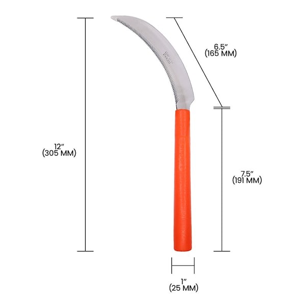 Zenport Plastic Handle Harvest Sickle with Serrated Blade, 3PK - K208