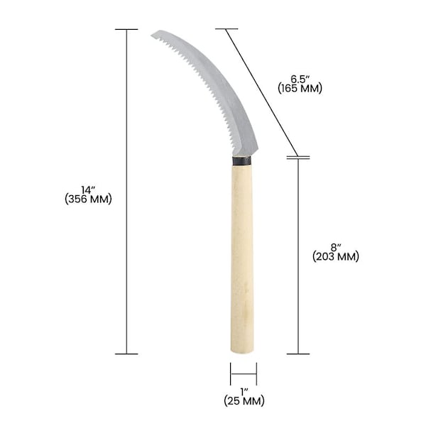 Zenport Harvest Knife Weeding Sickle, Stainless Steel Blade, 12PK - K204