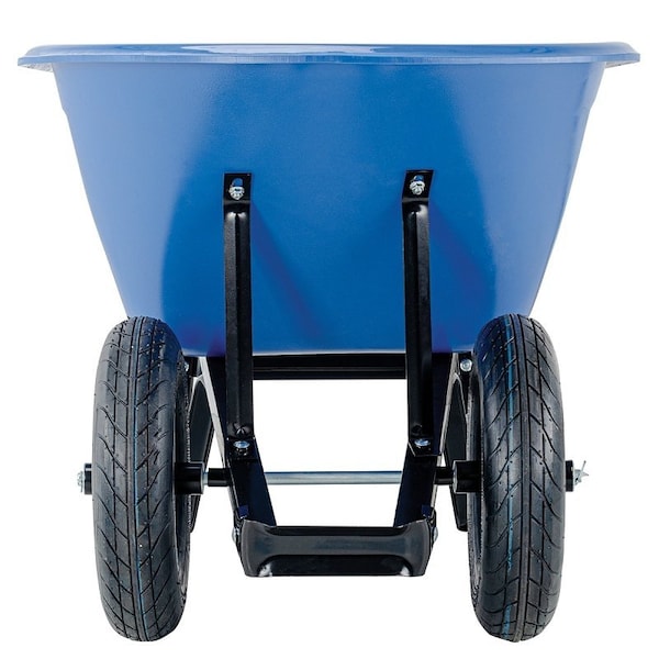 Vulcan Wheelbarrow, 7 cu-ft Volume, HDPE, 2-Wheel, Pneumatic Wheel, 16 in Wheel - PH7-S-2W-OR