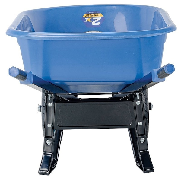 Vulcan Wheelbarrow, 7 cu-ft Volume, HDPE, 2-Wheel, Pneumatic Wheel, 16 in Wheel - PH7-S-2W-OR