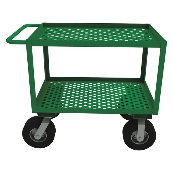 Zoro Select Garden Cart, 1000 lb., 72 In. L, 24 In. W - GC-2436-2-10PN-83T