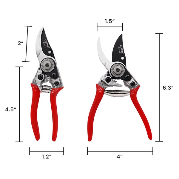 Zenport Swiss Style Hand Bypass Pruner, 7-Inch, 12PK - Z102