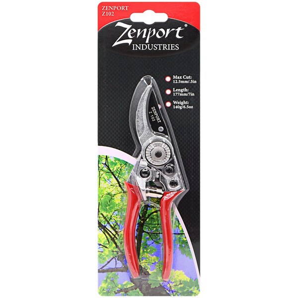 Zenport Swiss Style Hand Bypass Pruner, 7-Inch, 12PK - Z102