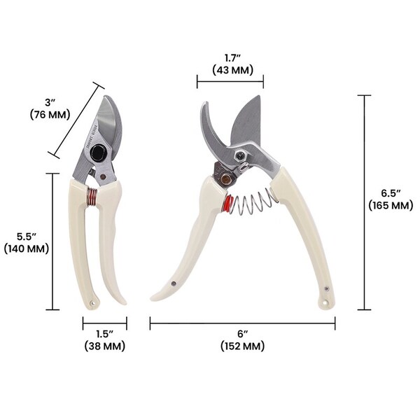 Zenport 8.5-Inch Japanese-style Bypass Pruner, 0.5-Inch Cut, 3PK - Q130DX