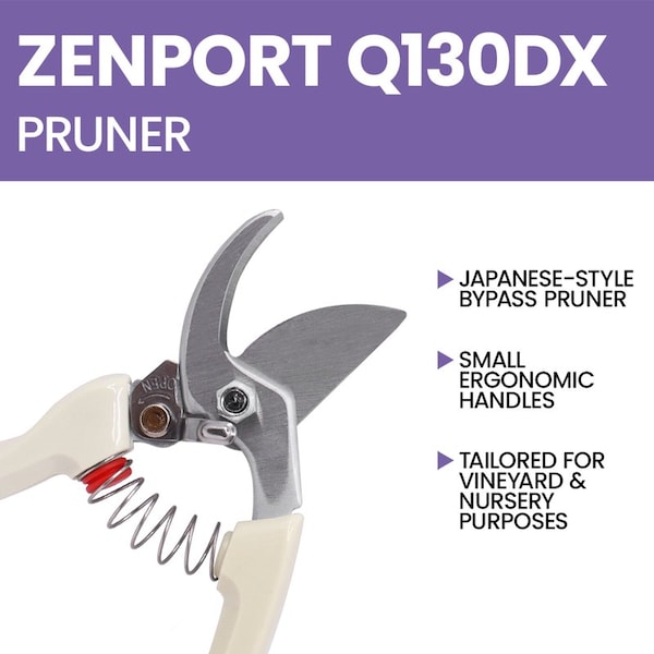 Zenport 8.5-Inch Japanese-style Bypass Pruner, 0.5-Inch Cut, 3PK - Q130DX