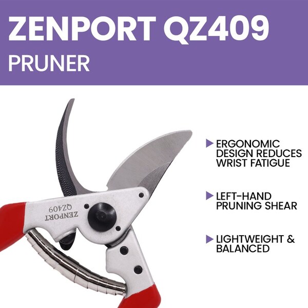 Zenport Professional Left-handed Bypass Pruning Shear, 10PK - QZ409