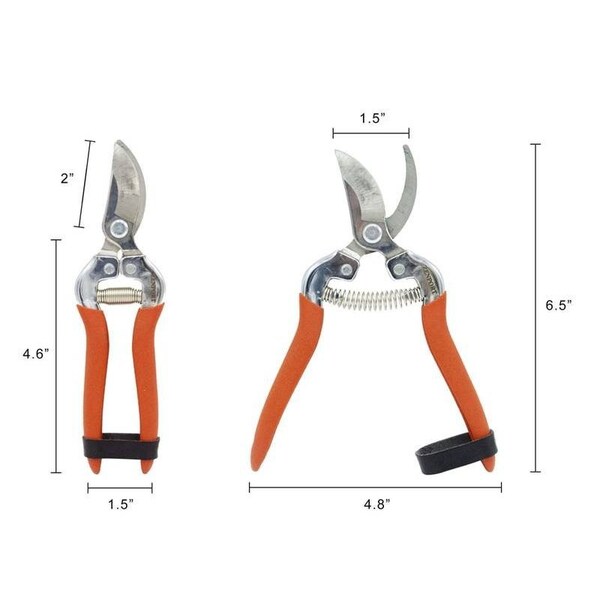 Zenport Bypass Harvest and Utility Shear, Stainless Steel, 12PK - H304S