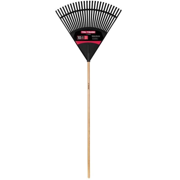 Truper Tru-Tough 66.5 in. 26 Tine Poly Leaf Rake Wood Handle - EP-26