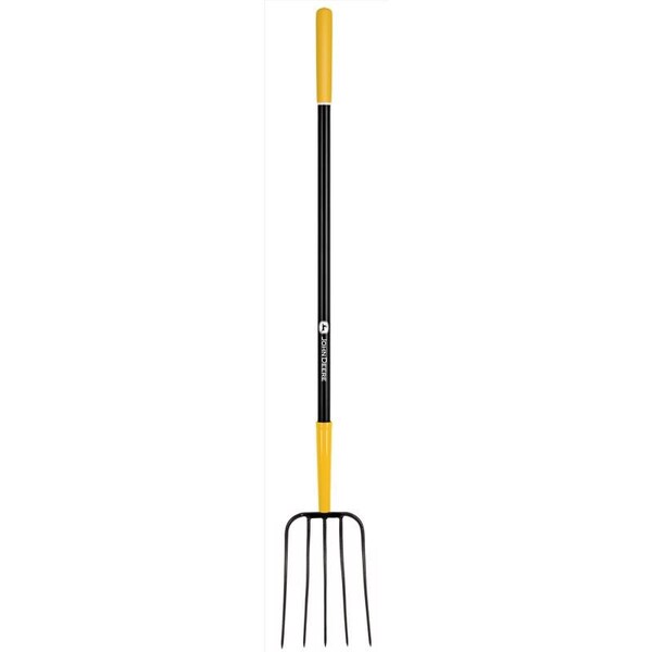 John Deere 5 Tine Steel Manure Fork 48 in. Fiberglass Handle - BPJ-5F-JD