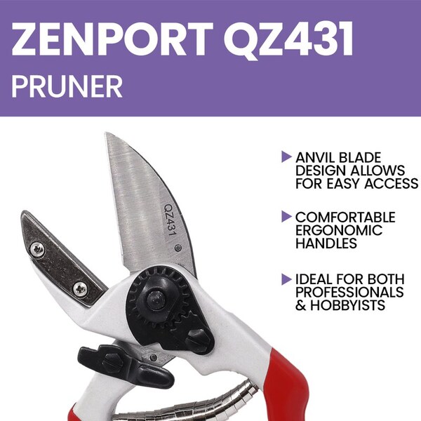Zenport Anvil Professional Pruner, 8.3-Inch, 3PK - QZ431