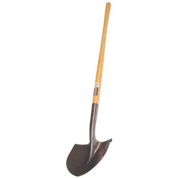 Pipers Pit Professional Round Point Shovel, 42 in Wood Handle - PI82219