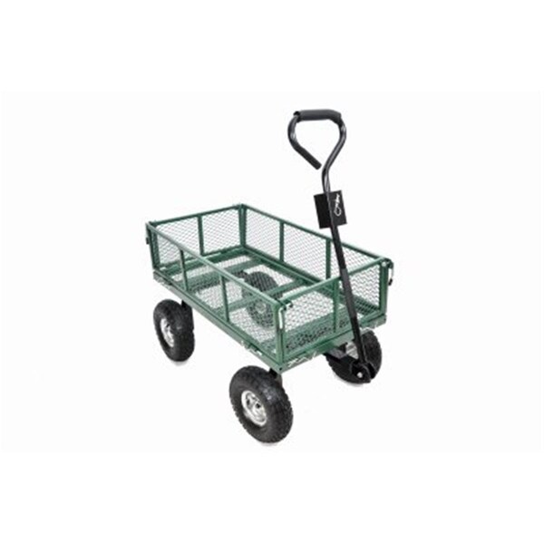Marastar Marastar 227554 4 Wheel Green Thumb Mesh Garden Cart with Sidewalls - 227554