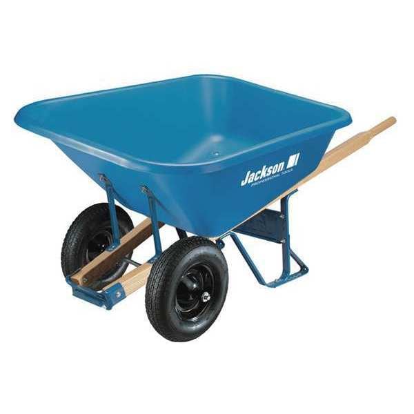 Jackson Professional Tools Poly Wheelbarrow, Dual Wheels, 10cu. ft. - MP1010