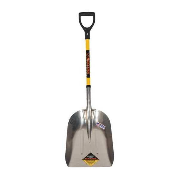 Structron Grain Scoop, #12 Blade, Aluminum Blade, 29 in L Yellow Premium Fiberglass Handle - 49069