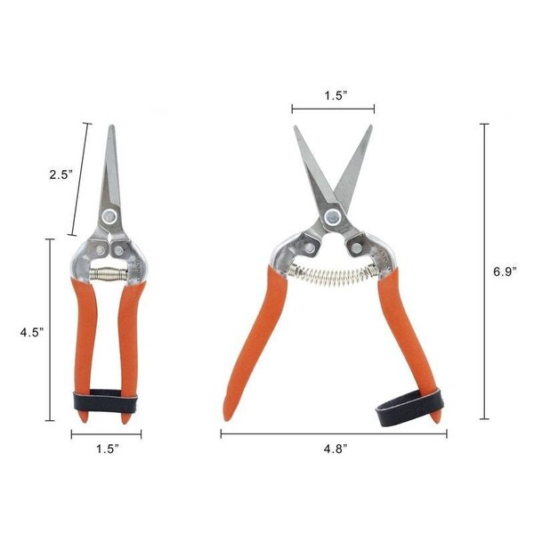 Zenport Harvest Shear, Long Straight Stainless Steel Blade, 3PK - H300S