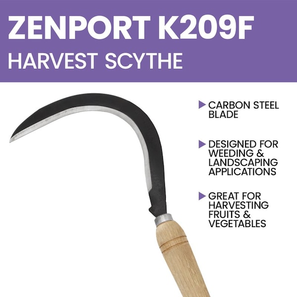 Zenport Weeding Harvest Scythe, 13-Inch, 3PK - K209F