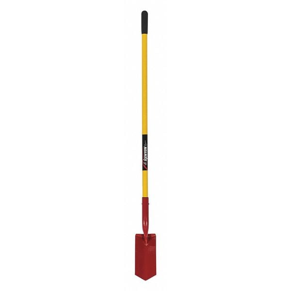 Kenyon Trenching V Shovel, 14 ga Tempered Steel Blade, 48 in L Yellow Professional Grade Fiberglass Handle - 89235